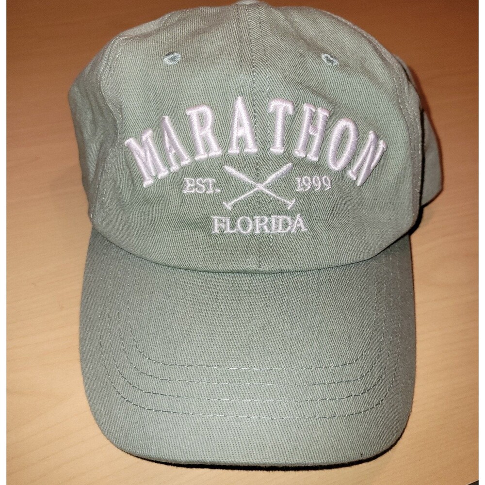 Vintage Marathon Florida Est 1999 Dad Hat Sunkisskap Blue Denim Baseball Cap